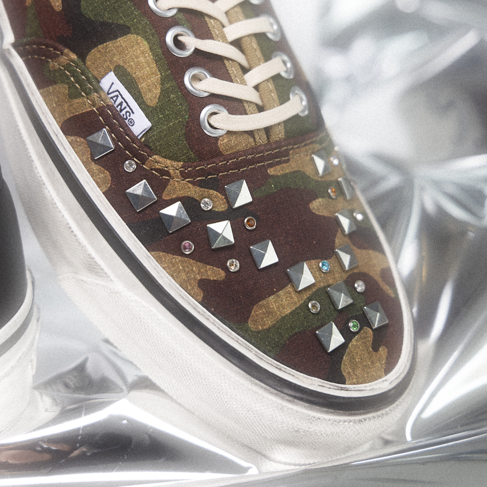 Vans LX Authentic 44 - Men's — Black/Comabt Woodland Camo/Olive — view 6