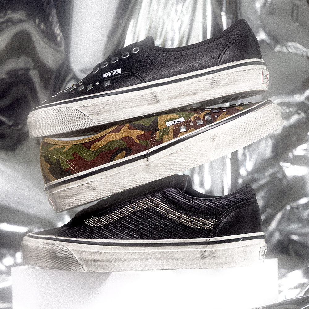 Vans LX Authentic 44 - Men's — Black/Comabt Woodland Camo/Olive — view 8