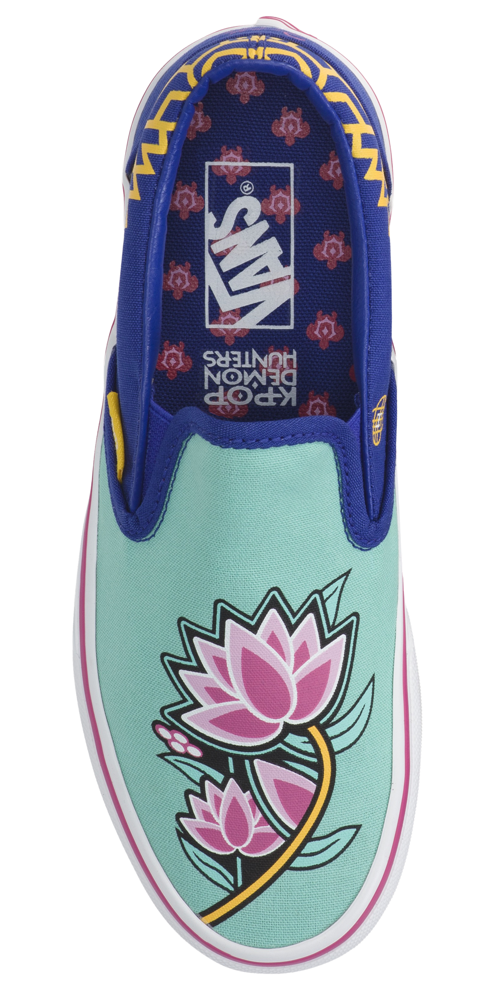 Vans Classic Slip On - Girls' Grade School — Zoey Blue/Green/Multi — view 4