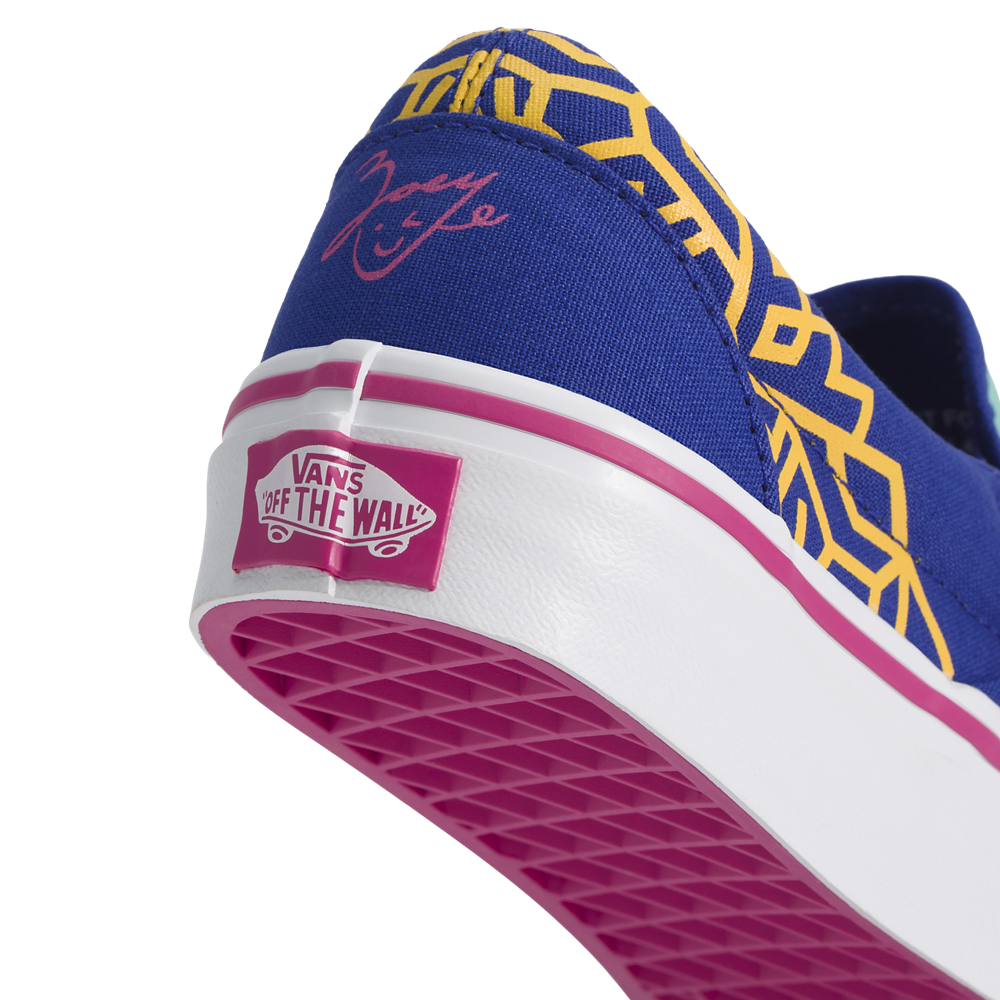 Vans Classic Slip On - Girls' Grade School — Zoey Blue/Green/Multi — view 7