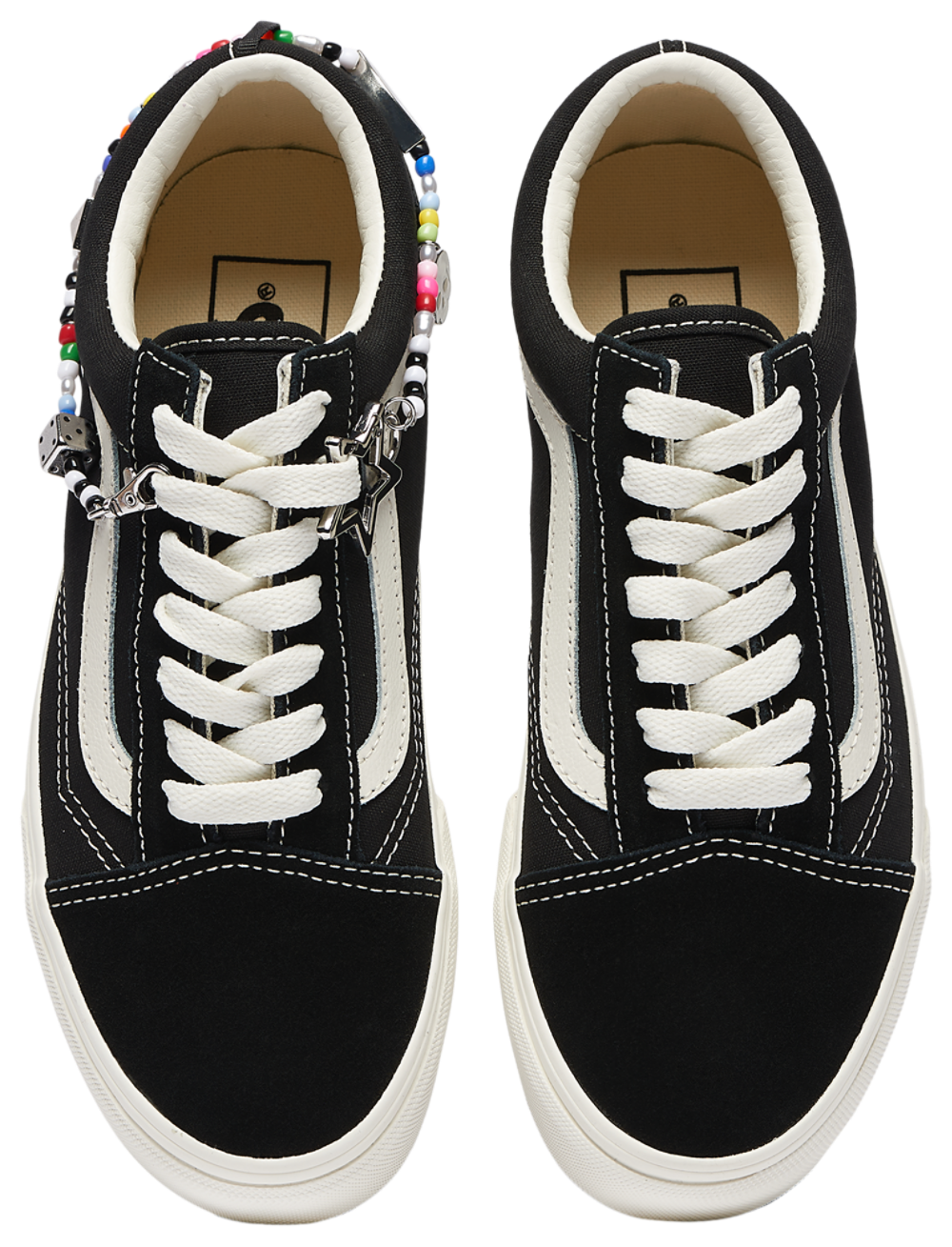 Vans Old Skool - Boys' Grade School — Charms Black/Marshmallow — view 4