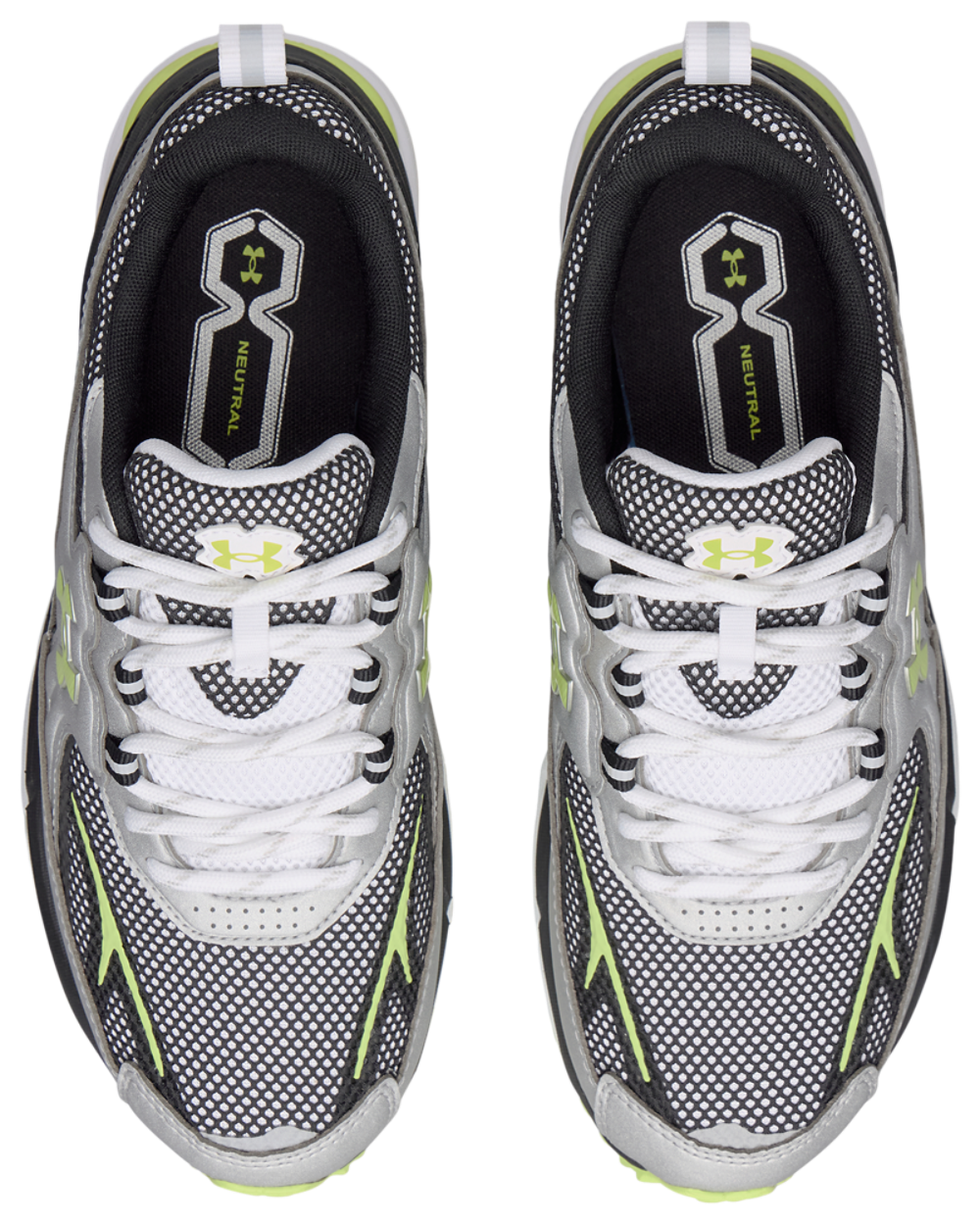 Under Armour Apparition Tech - Men's — Silver/White/Green — view 4