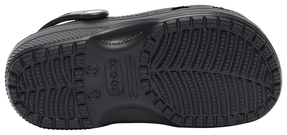 Crocs Classic Clogs - Boys' Preschool — Black/Black — view 6