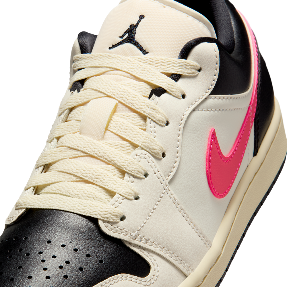 Jordan AJ 1 Low - Women's — Pale Ivory/Racer Pink — view 7