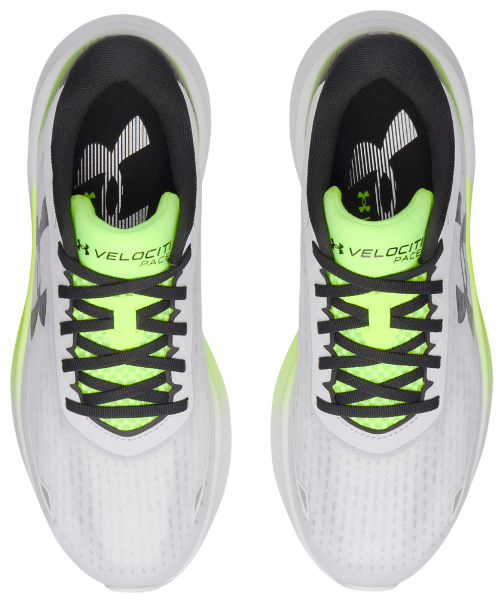 Under Armour Velociti Pace - Men's — White/Yellow/Black — view 4