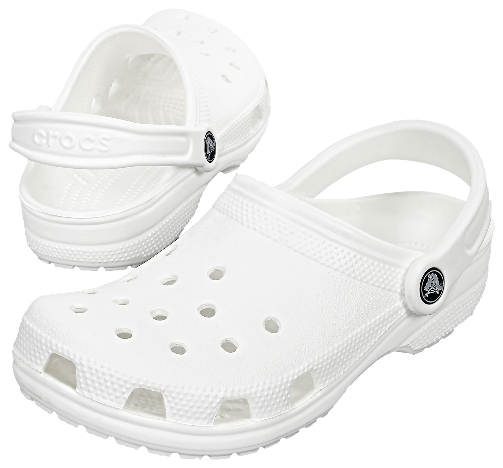 Crocs Classic Clogs - Men's — White/White — view 5