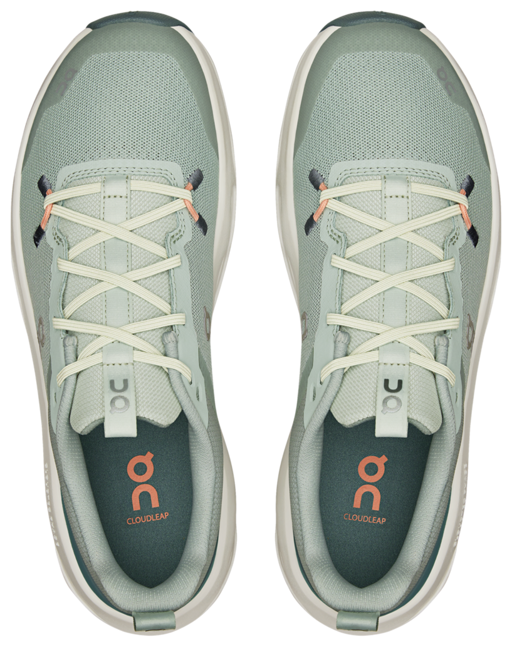 On Cloudleap - Boys' Grade School — Mineral Green/White — view 4
