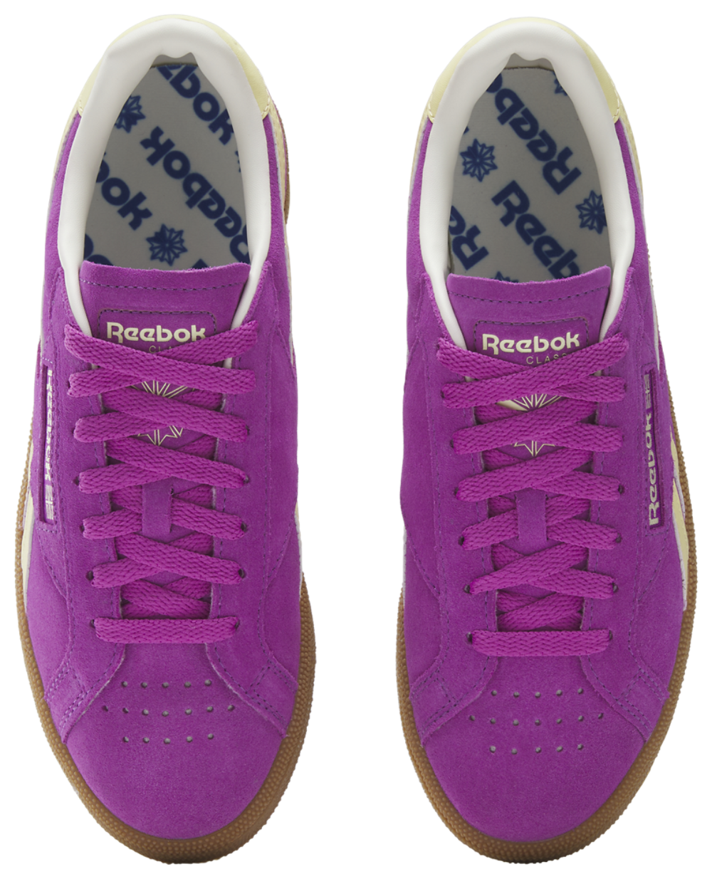 Reebok Club C Grounds UK - Women's — Purple Rave/Chalk/Bleached Yellow — view 3