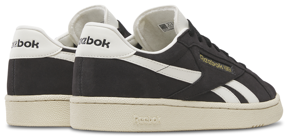 Reebok Club C Grounds Uk - Men's — Paper White/Washed Black/Chalk — view 2