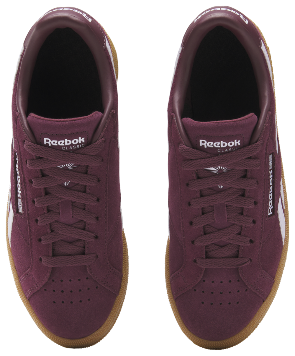 Reebok Club C Grounds UK - Women's — Black Cherry/Black Cherry/Digital Gleam — view 3