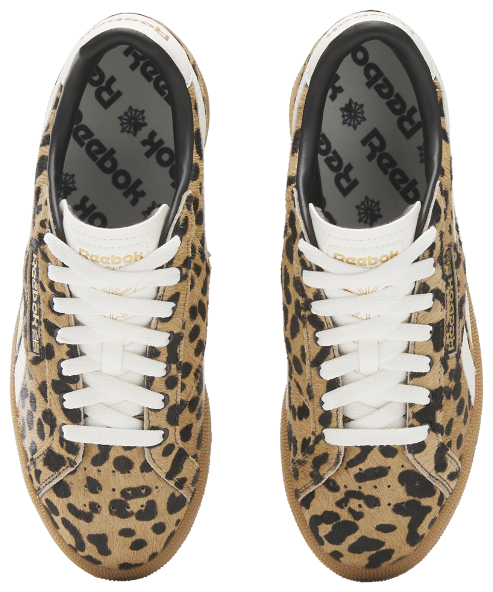 Reebok Club C Grounds UK - Women's — Cheetah/Cheetah/Chalk — view 3