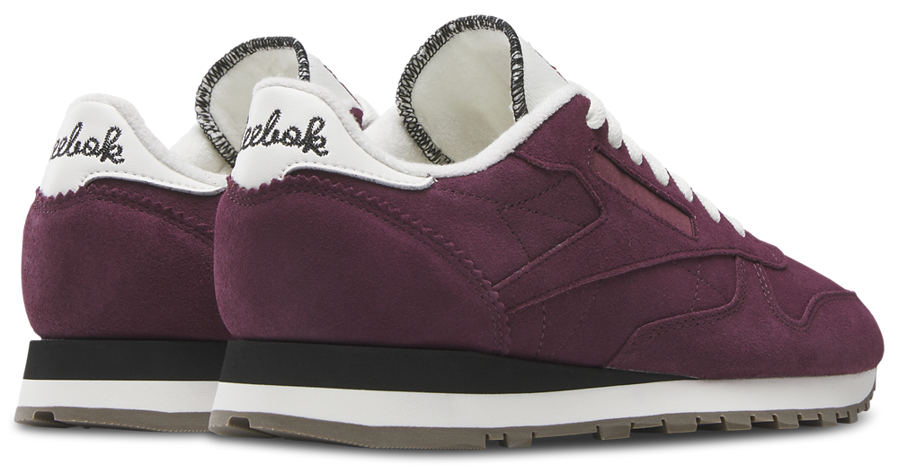 Reebok Classic Leather - Men's — Black/Black Cherry/Chalk — view 2