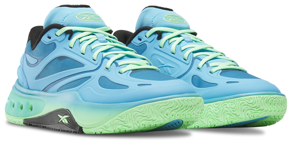 Reebok Engine A - Men's — Future Cyan/Green Glow/Black — view 2