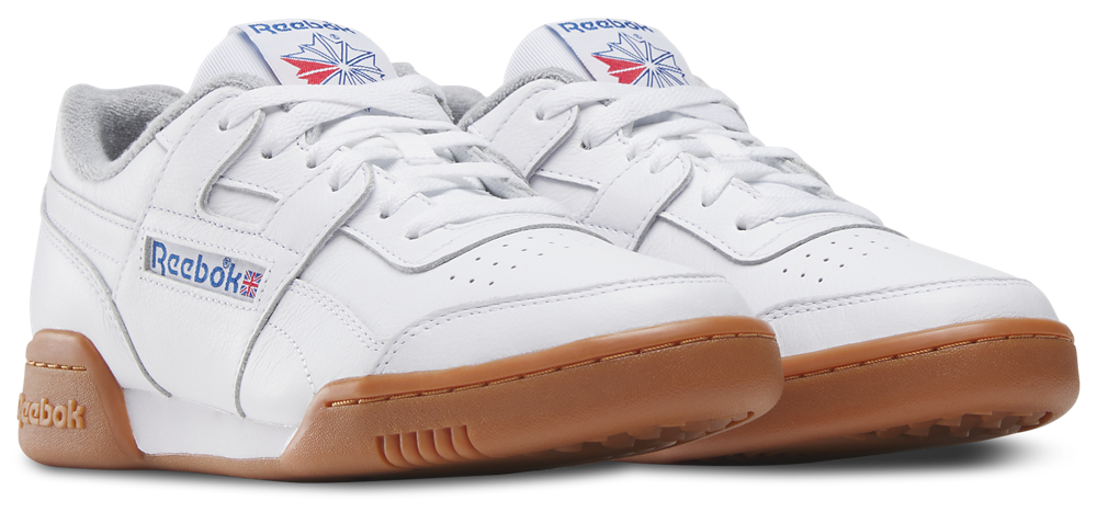 Reebok Workout Plus Leather - Men's — White/Vector Red/Vector Blue — view 2