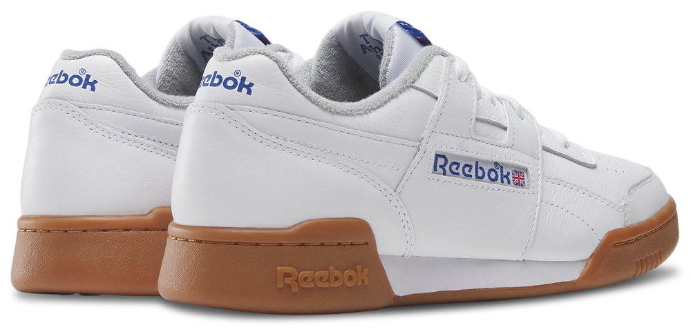 Reebok Workout Plus Leather - Men's — White/Vector Red/Vector Blue — view 3