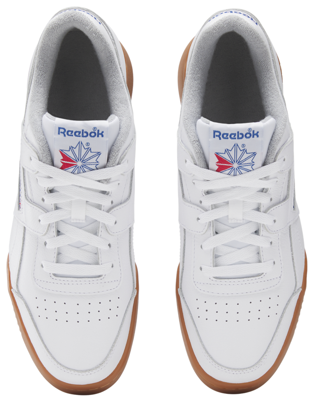Reebok Workout Plus Leather - Men's — White/Vector Red/Vector Blue — view 4