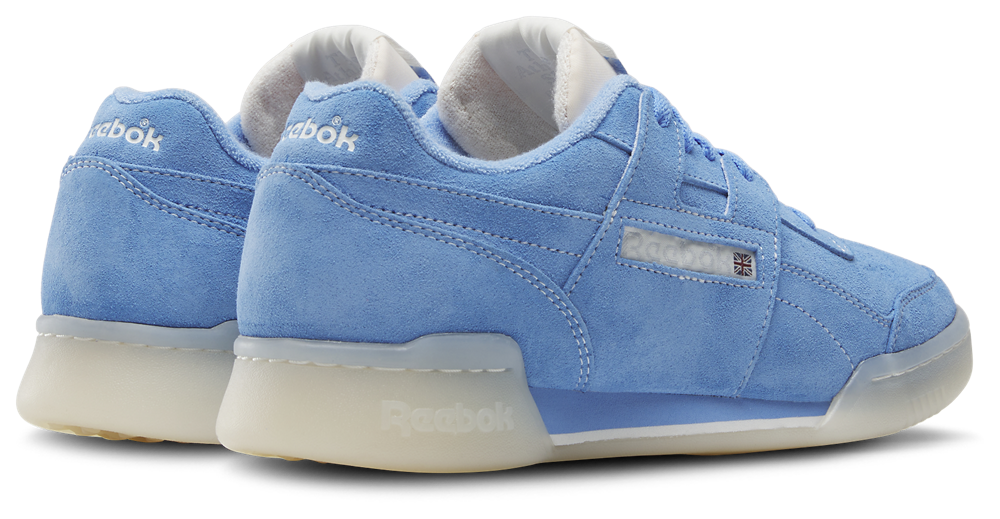 Reebok Workout Plus Suede - Men's — Alabaster/Chalk/Blue — view 3