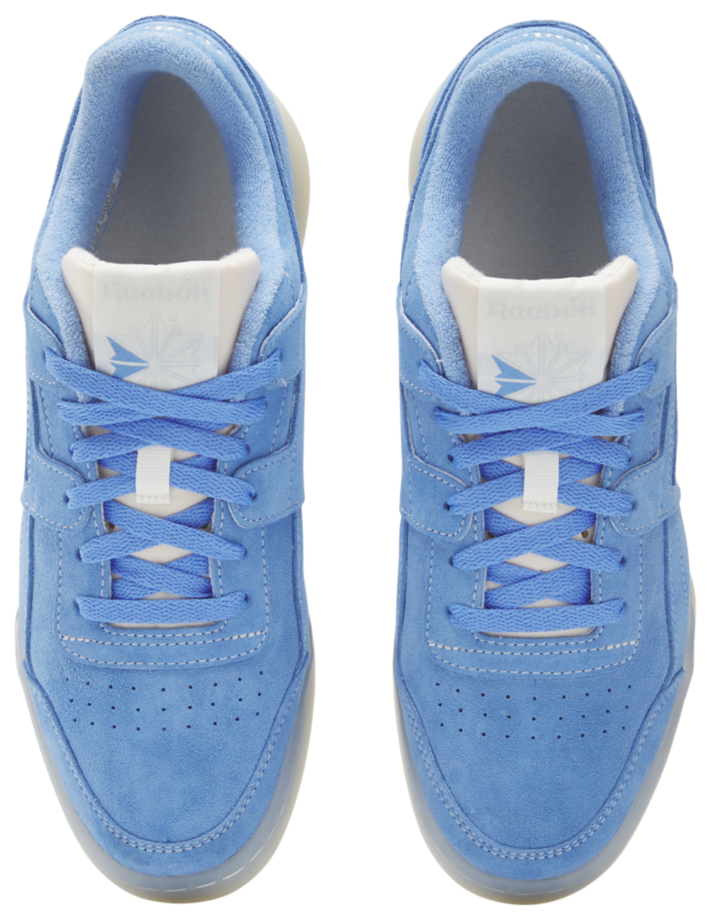 Reebok Workout Plus Suede - Men's — Alabaster/Chalk/Blue — view 4