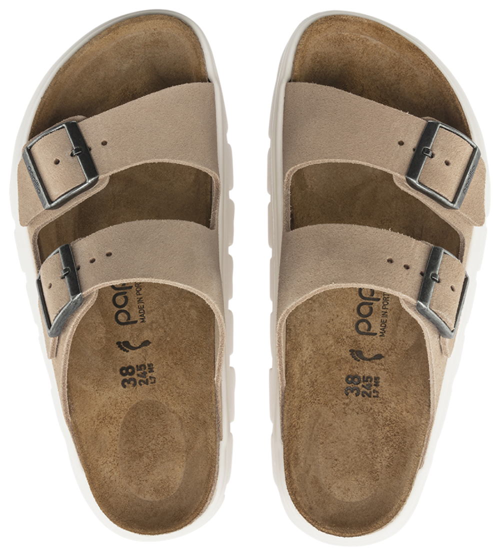 Birkenstock Arizona Chunky - Women's — Warm Sand/White — view 2