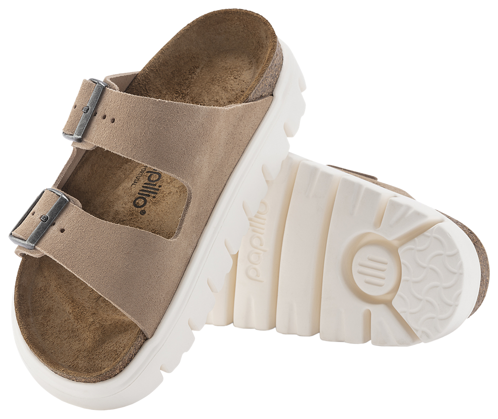 Birkenstock Arizona Chunky - Women's — Warm Sand/White — view 3