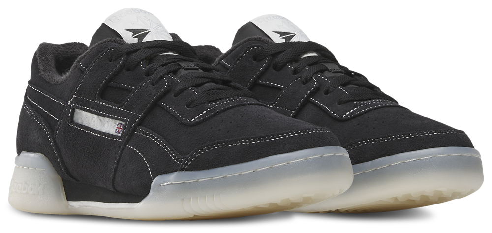 Reebok Workout Plus Suede - Men's — Black/Alabaster/Chalk — view 2