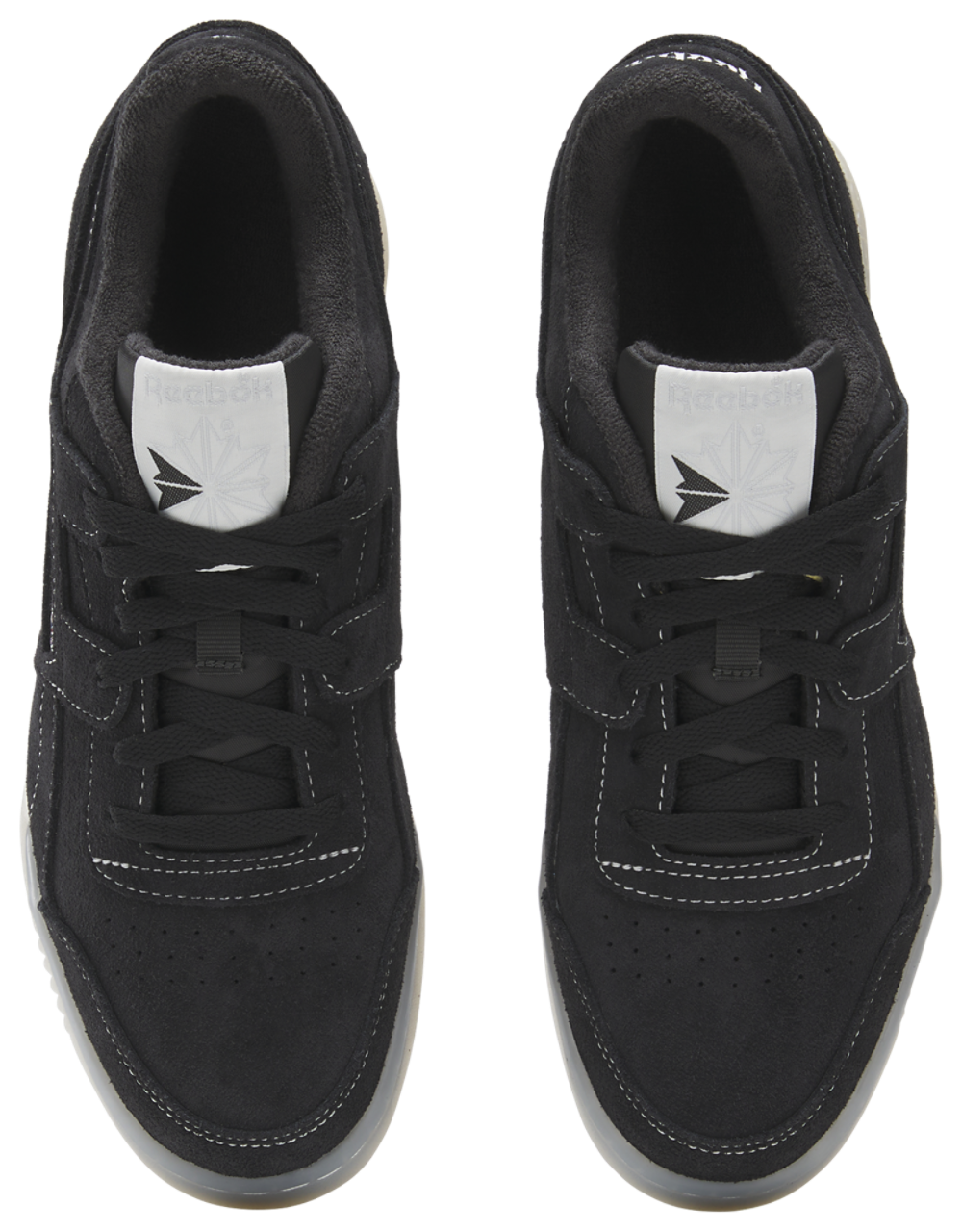 Reebok Workout Plus Suede - Men's — Black/Alabaster/Chalk — view 4