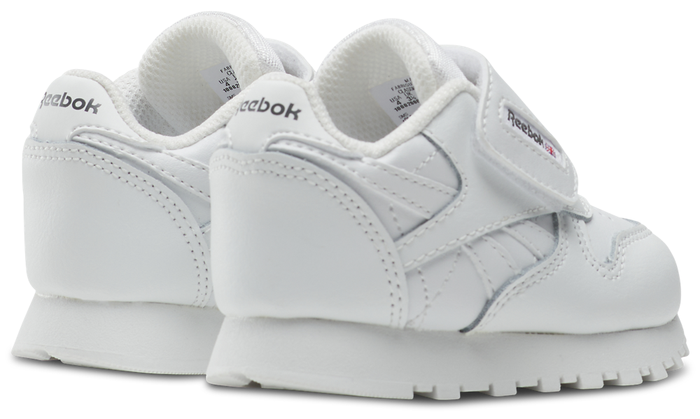 Reebok Classic Leather - Boys' Toddler — Footwear White/Grey — view 2