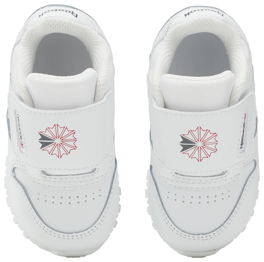 Reebok Classic Leather - Boys' Toddler — Footwear White/Grey — view 3