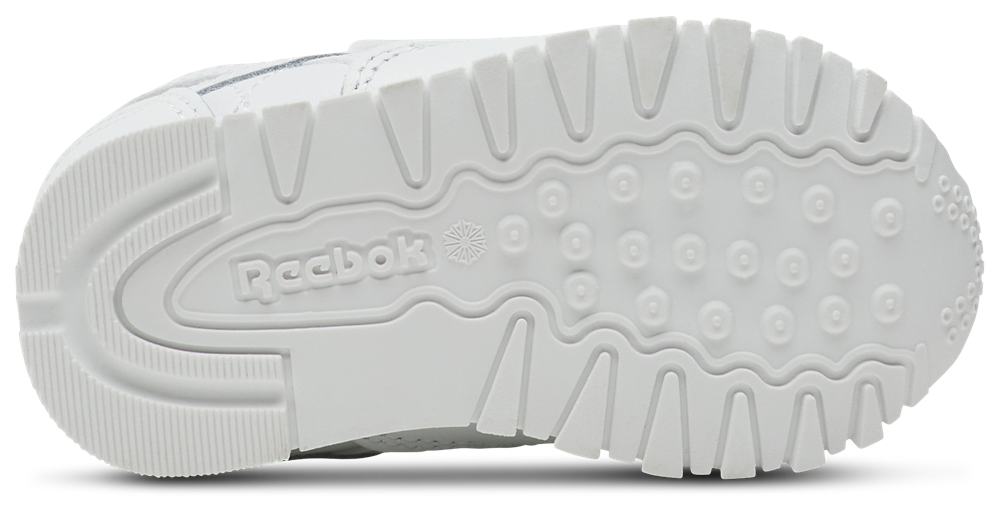 Reebok Classic Leather - Boys' Toddler — Footwear White/Grey — view 4