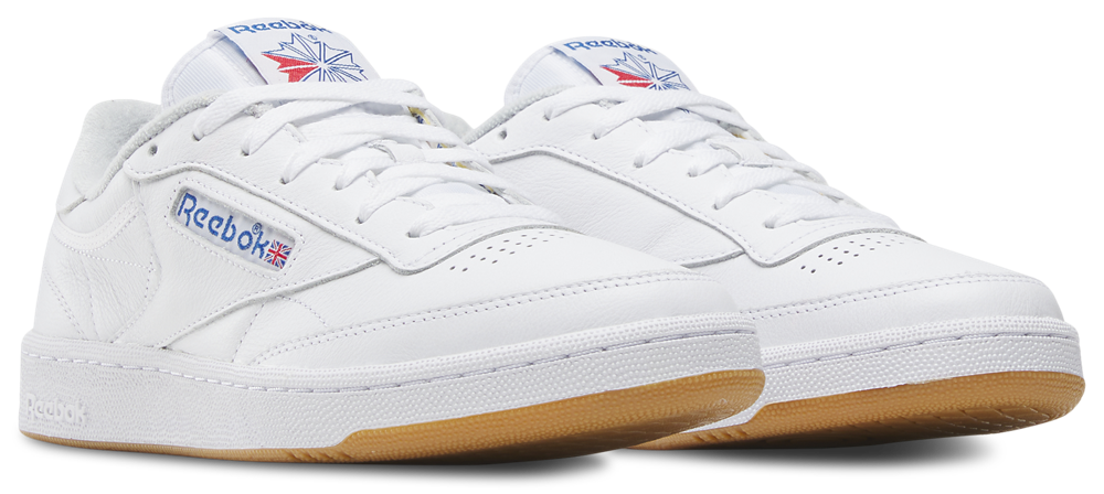 Reebok Club C 85 - Men's — Footwear White/Gum/Blue — view 2