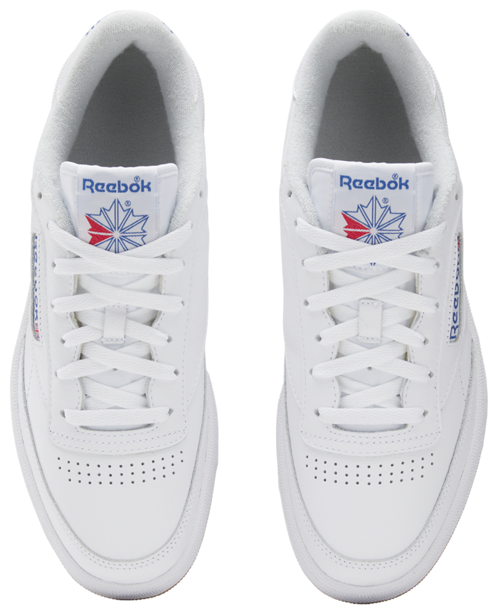 Reebok Club C 85 - Men's — Footwear White/Gum/Blue — view 4
