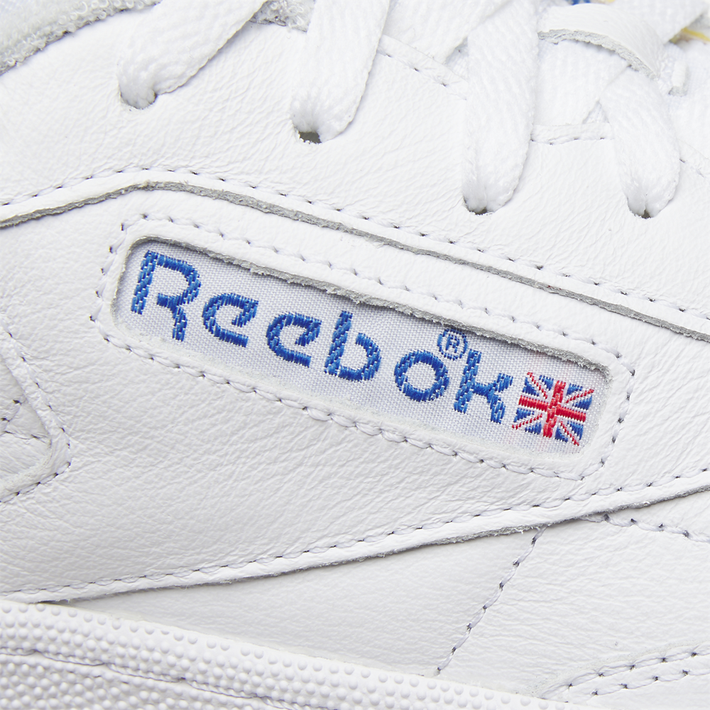 Reebok Club C 85 - Men's — Footwear White/Gum/Blue — view 7