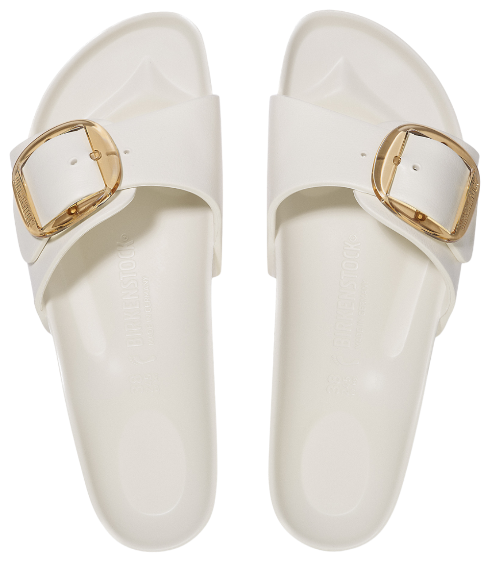 Birkenstock Madrid Big Buckle - Women's — White/White — view 2