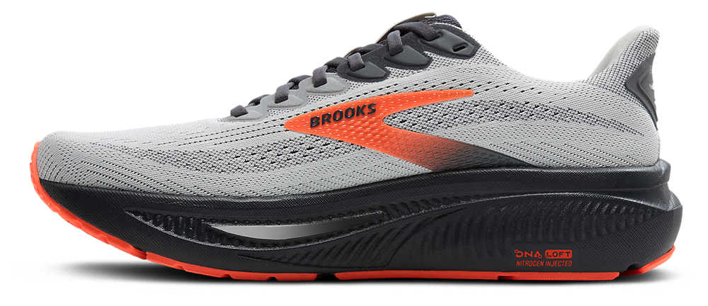 Brooks Ghost 17 - Men's — Orange/Oyster/Black — view 2