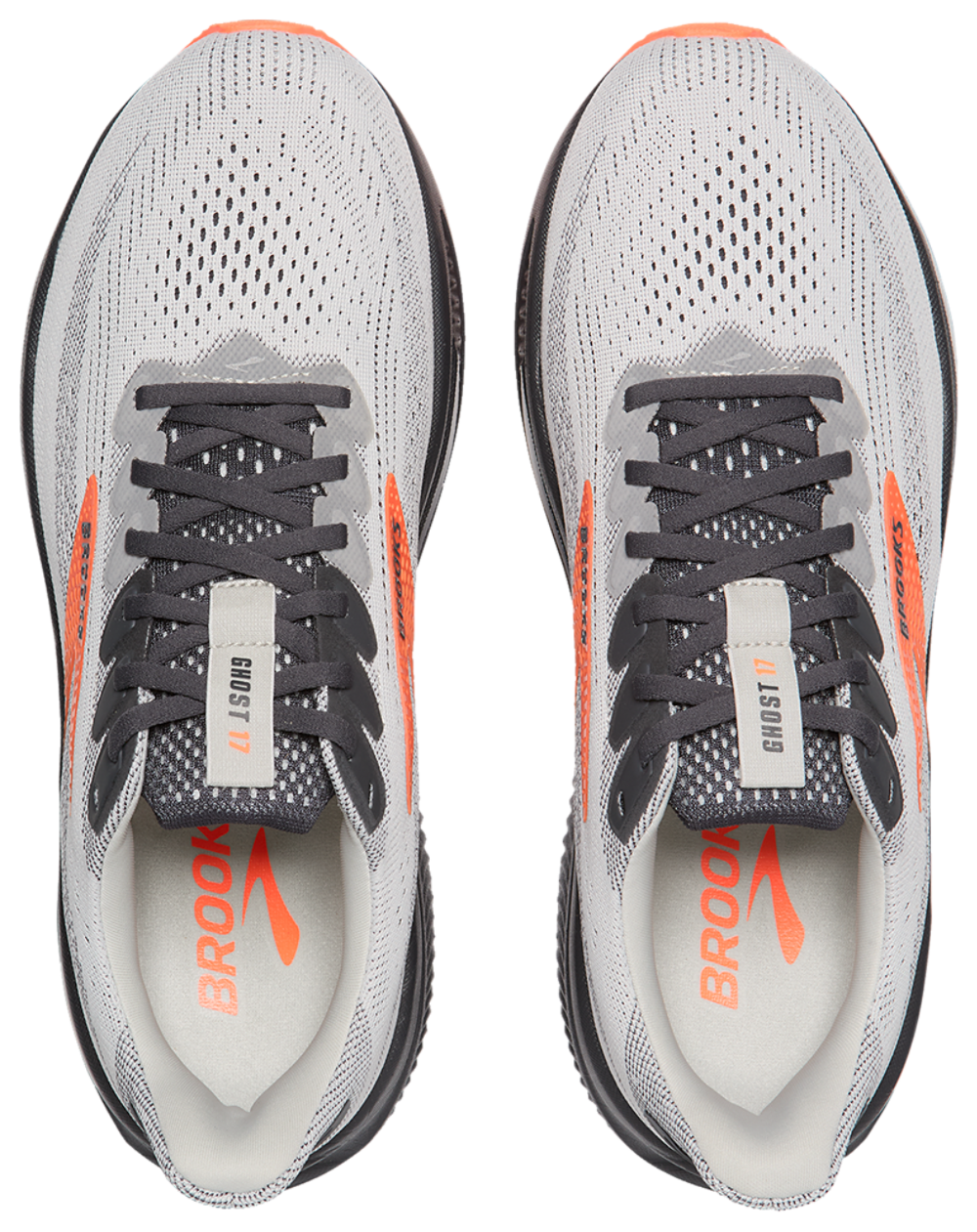 Brooks Ghost 17 - Men's — Orange/Oyster/Black — view 4