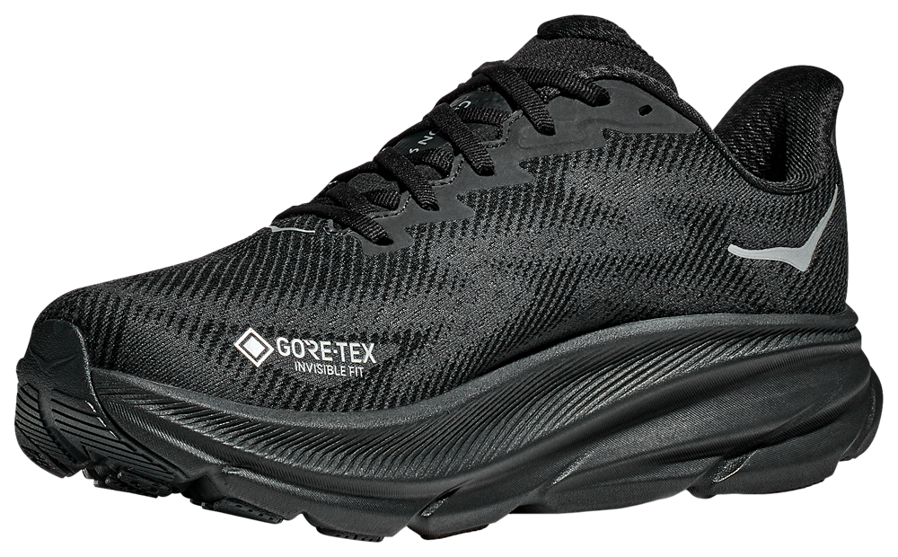 HOKA Clifton 9 GTX - Men's — Black/Black/Black — view 2
