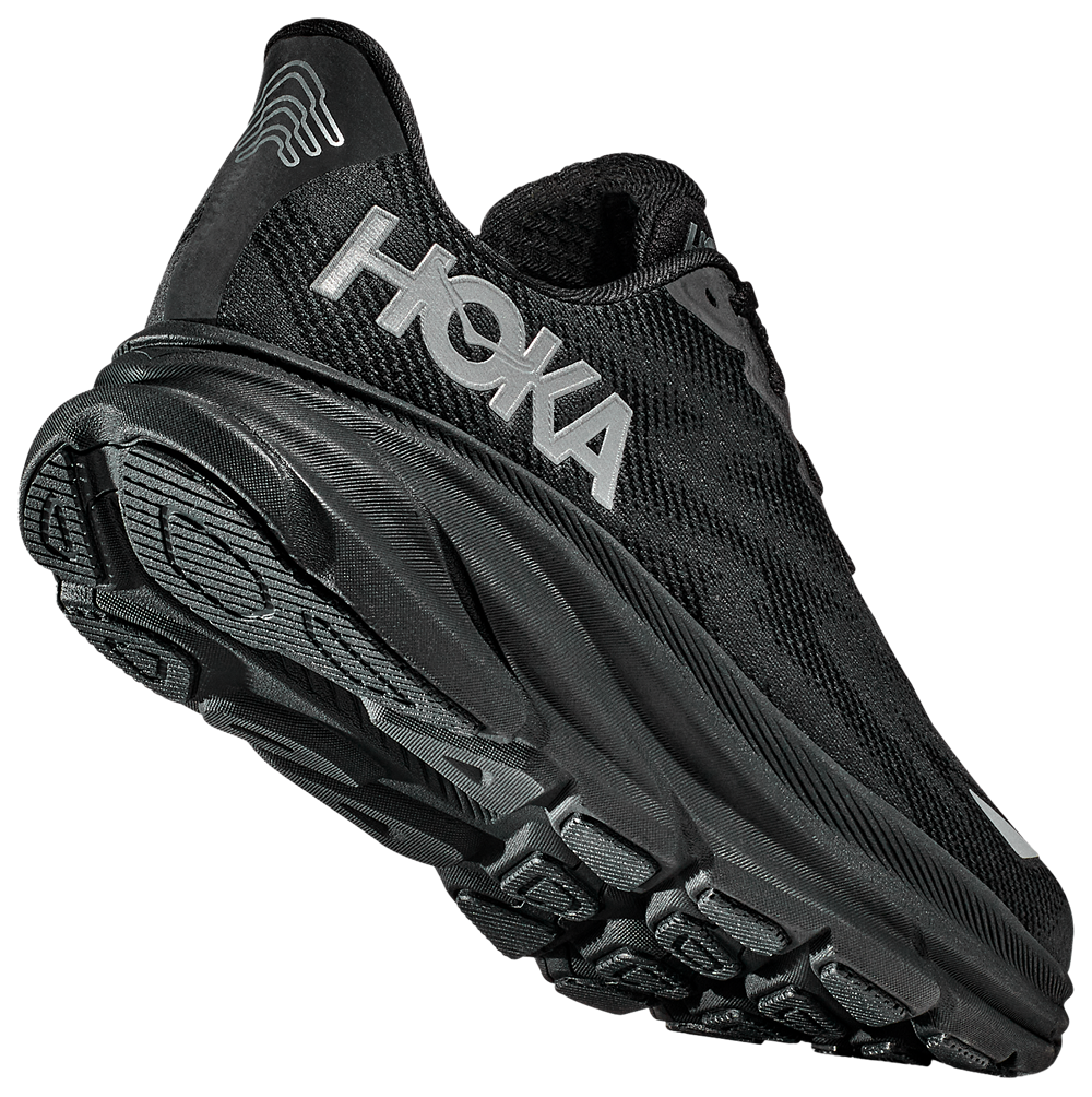 HOKA Clifton 9 GTX - Men's — Black/Black/Black — view 3