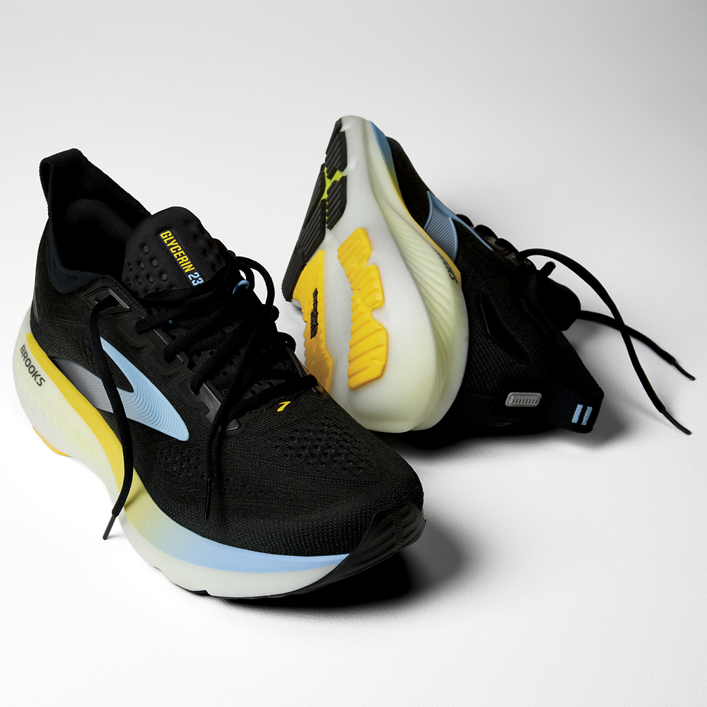 Brooks Glycerin 23 - Men's — Black/Yellow/Black — view 8