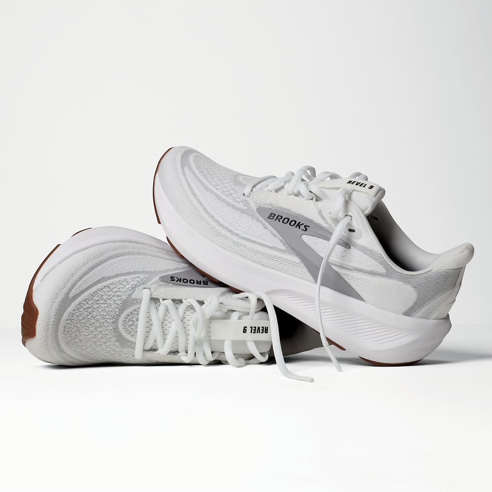Brooks Revel 9 - Men's — White/Gray/Black — view 8