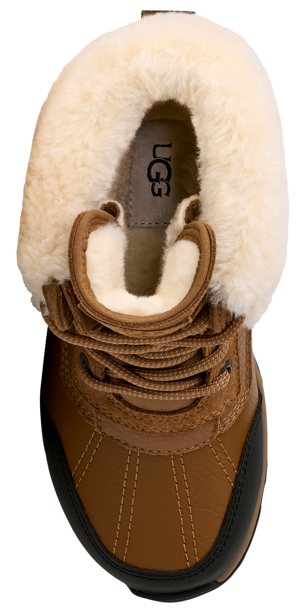UGG Adirondack Boots - Girls' Grade School — Black/Chestnut — view 4