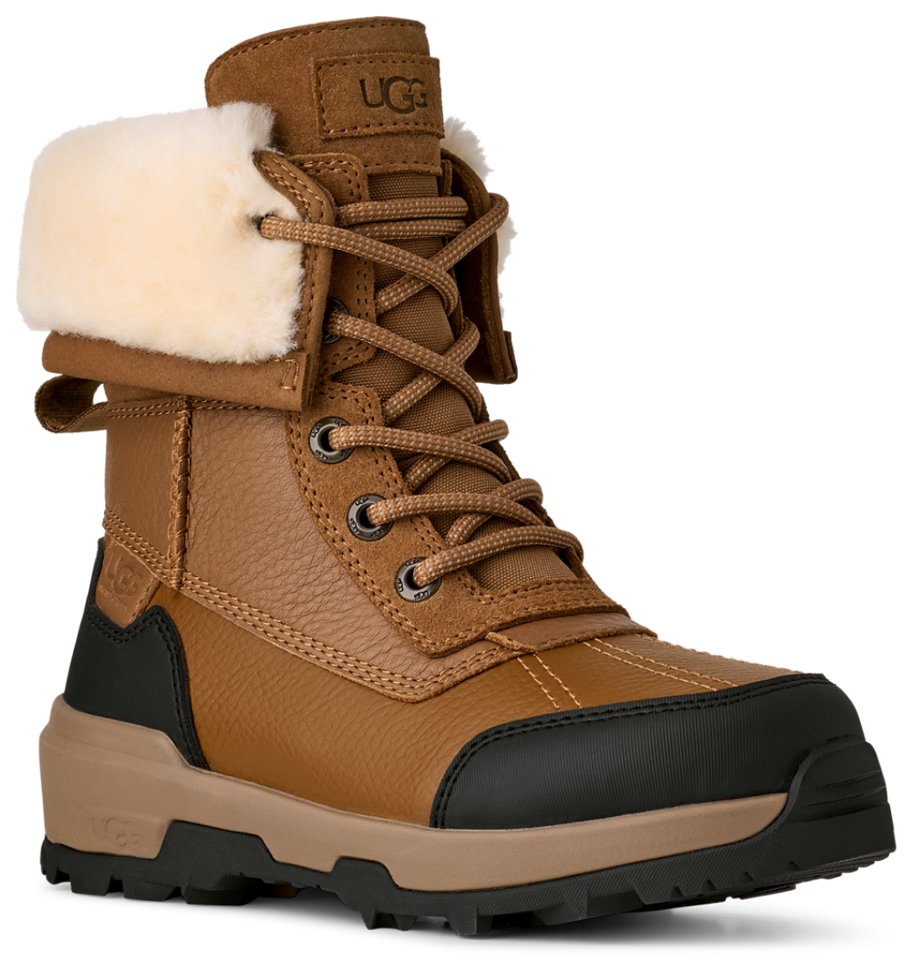 UGG Adirondack Boots - Girls' Grade School — Black/Chestnut — view 6