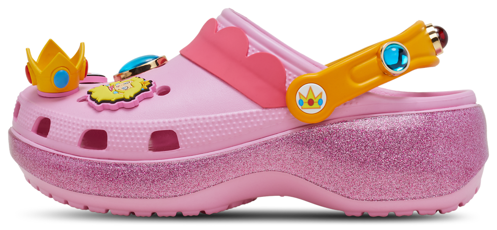 Crocs Princess Peach CLS Platform Clogs - Women's — Pink — view 3