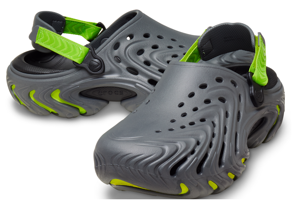 Crocs Echo II Clogs - Men's — Gray/Green Burst — view 2