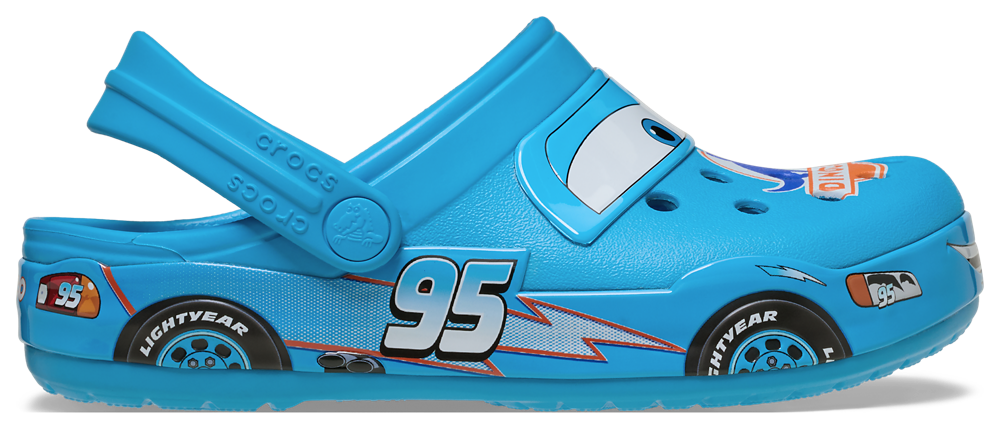 Crocs Lightning McQueen Dinoco Clogs - Boys' Toddler — Blue/Multi — view 2