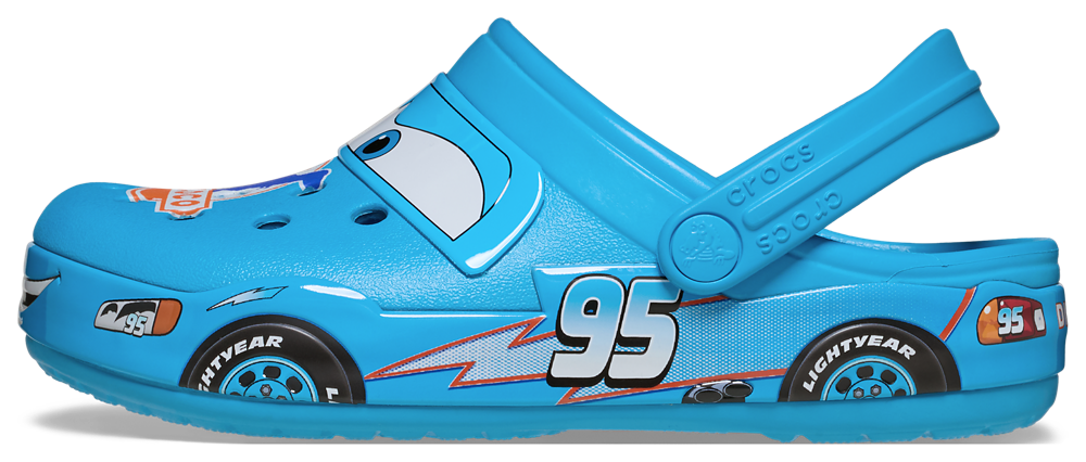 Crocs Lightning McQueen Dinoco Clogs - Boys' Toddler — Blue/Multi — view 3