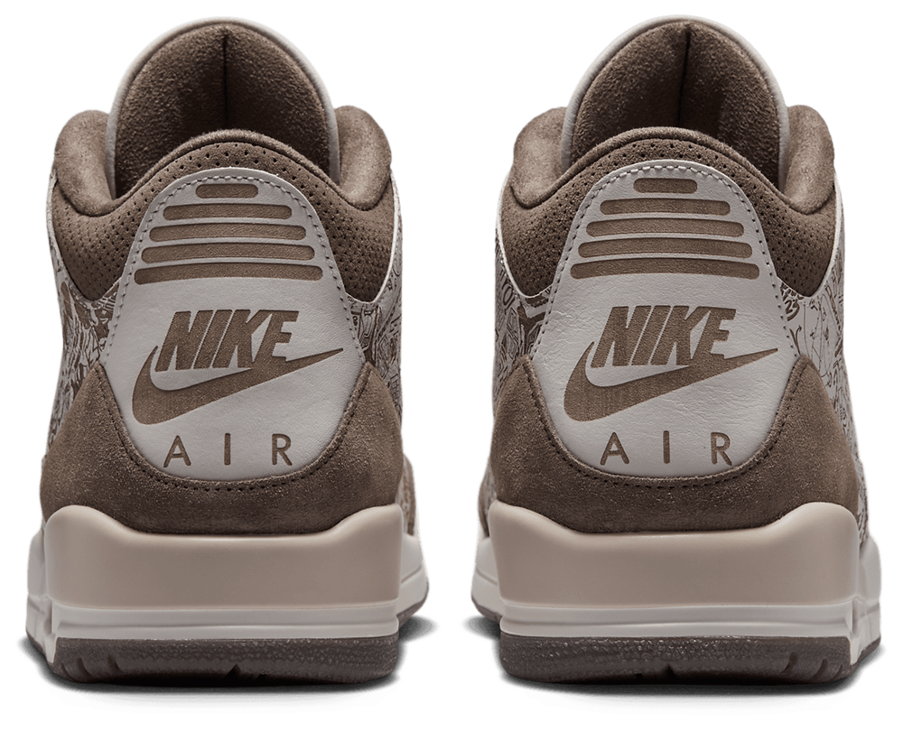 Jordan Air Jordan 3 Retro - Men's — White/Tan /Red — view 3