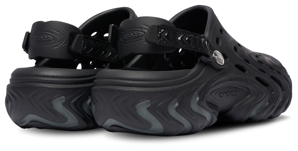 Crocs Echo II Clogs - Boys' Grade School — Black/Black — view 3