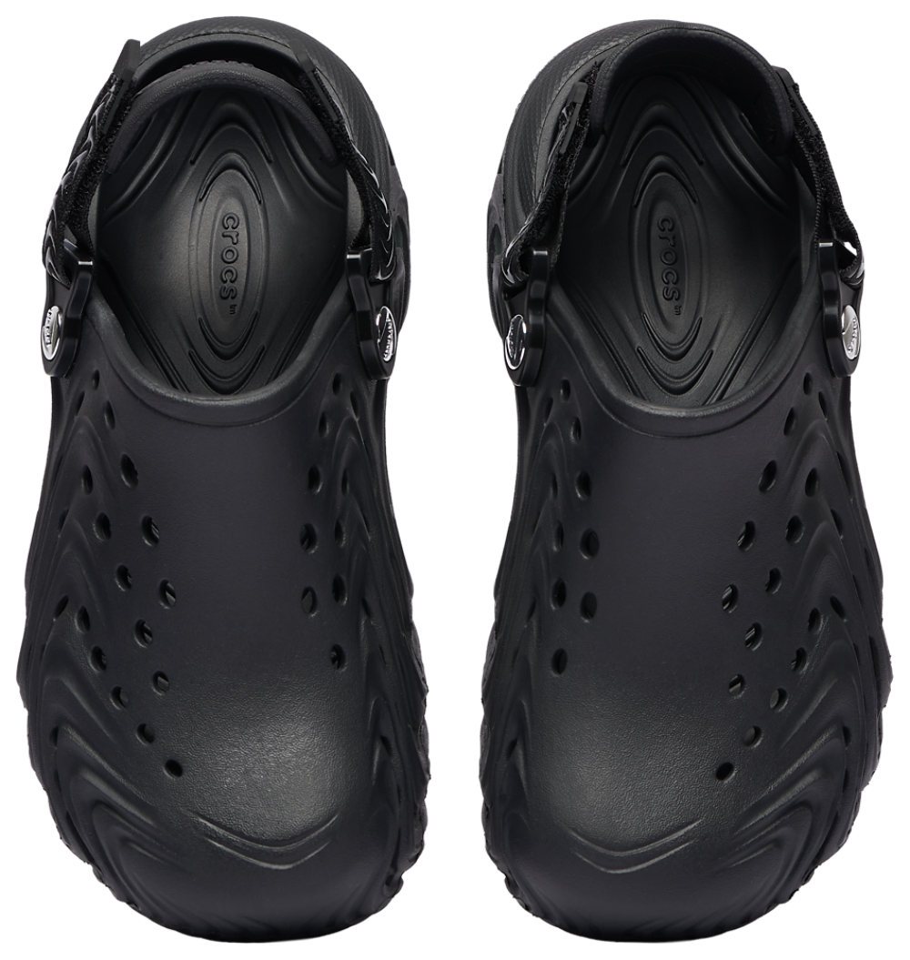 Crocs Echo II Clogs - Boys' Grade School — Black/Black — view 4