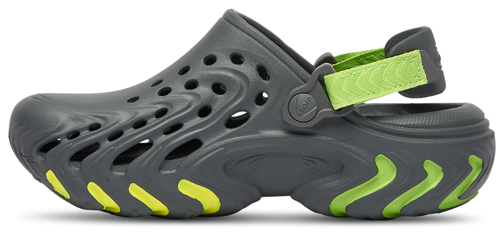Crocs Echo II Clogs - Boys' Grade School — Green Burst/Black — view 2