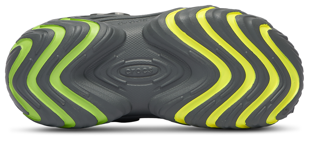 Crocs Echo II Clogs - Boys' Grade School — Green Burst/Black — view 5